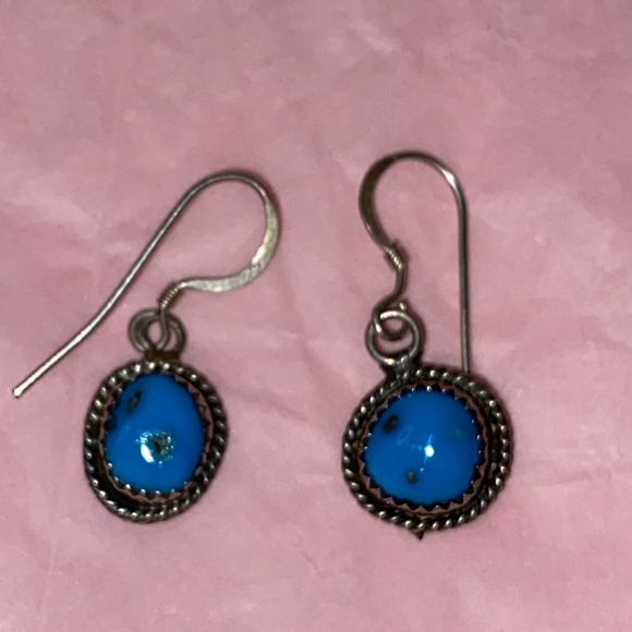 Richard Begay 925 sterling silver /turquoise earrings - Picture 1 of 7